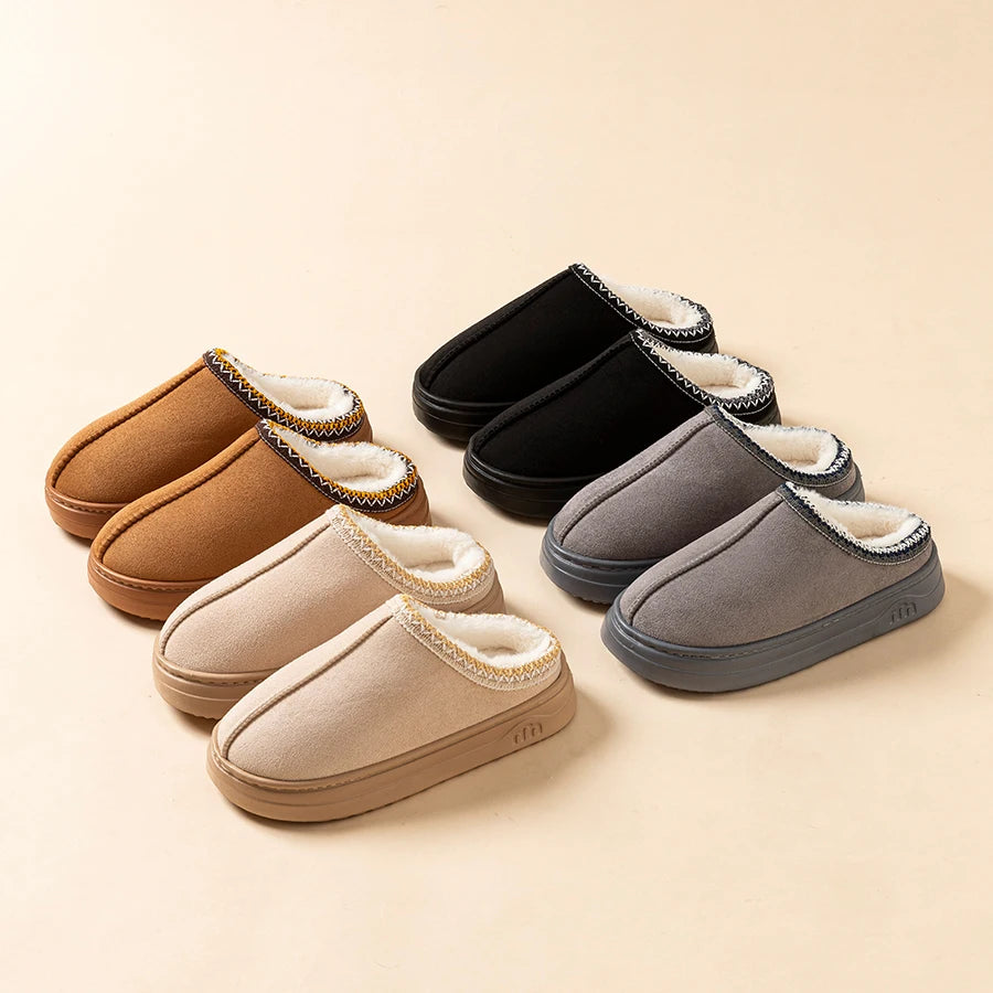 Women’s Winter Fuzzy Fur Slippers – Warm Indoor Plush Shoes