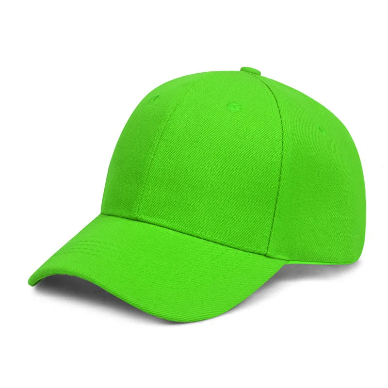 Unisex Casual Plain Baseball Cap – Adjustable Snapback Street Dad Hat