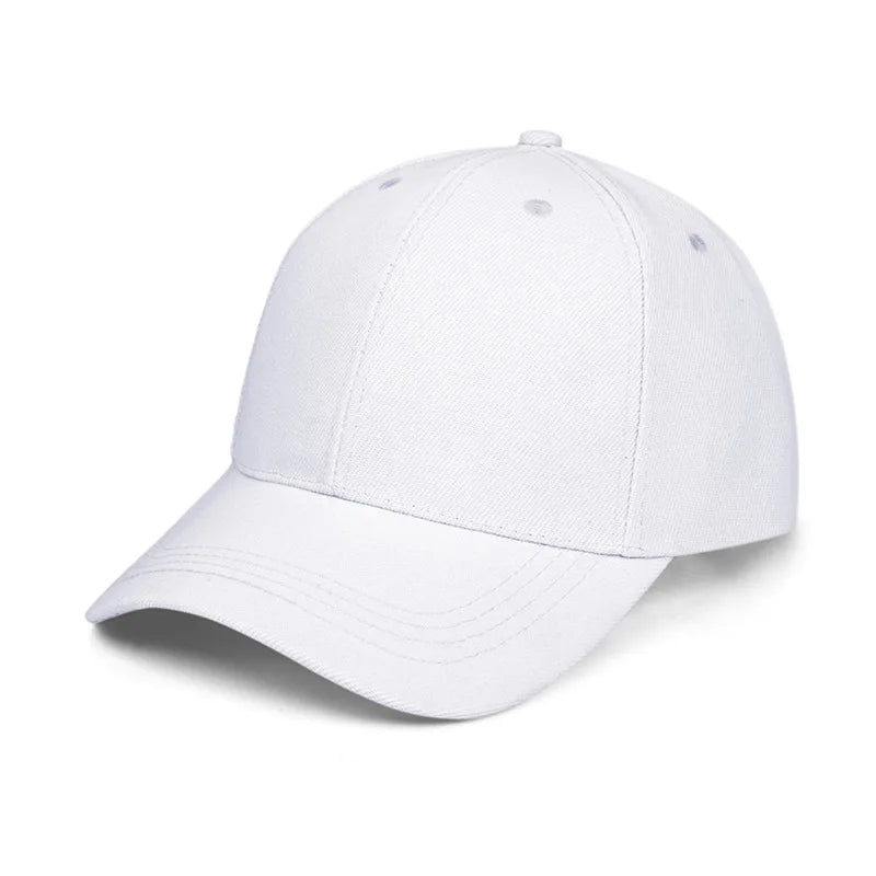Unisex Casual Plain Baseball Cap – Adjustable Snapback Street Dad Hat