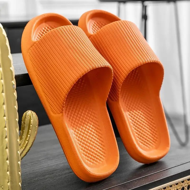 Women's Thick Platform Home Slippers – Soft Indoor Slides