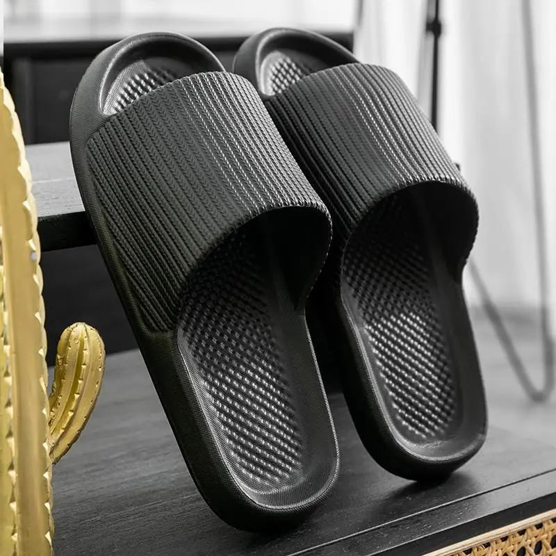 Women's Thick Platform Home Slippers – Soft Indoor Slides