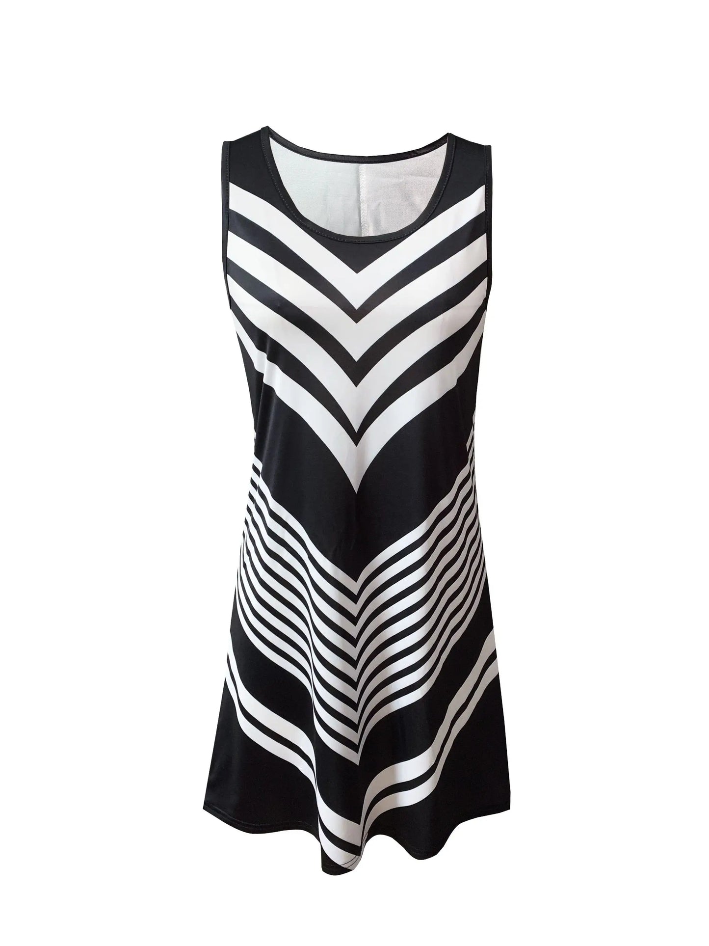 Geometric Print A-Line Summer Dress for Women