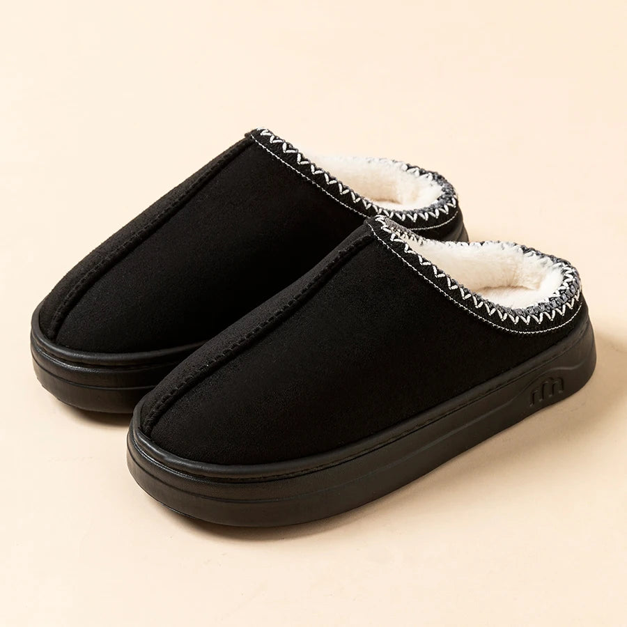 Women’s Winter Fuzzy Fur Slippers – Warm Indoor Plush Shoes