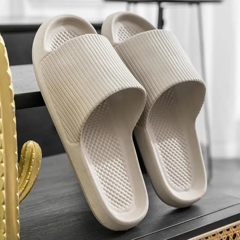 Women's Thick Platform Home Slippers – Soft Indoor Slides