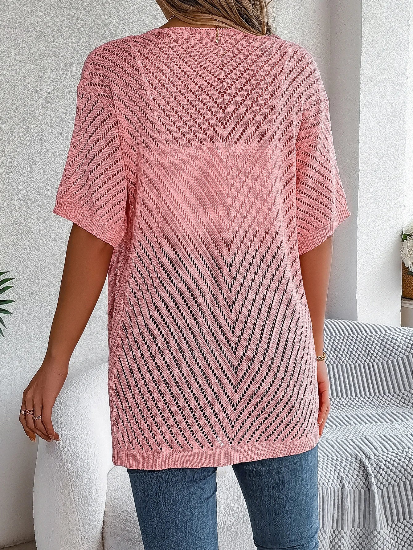 Women’s Spring/Summer Knitted Cardigan – Casual Hollow Out Sun Proof Top