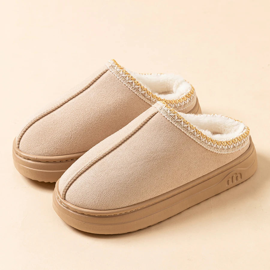 Women’s Winter Fuzzy Fur Slippers – Warm Indoor Plush Shoes