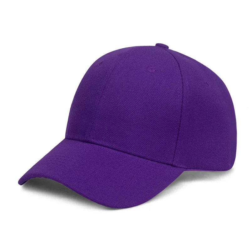 Unisex Casual Plain Baseball Cap – Adjustable Snapback Street Dad Hat