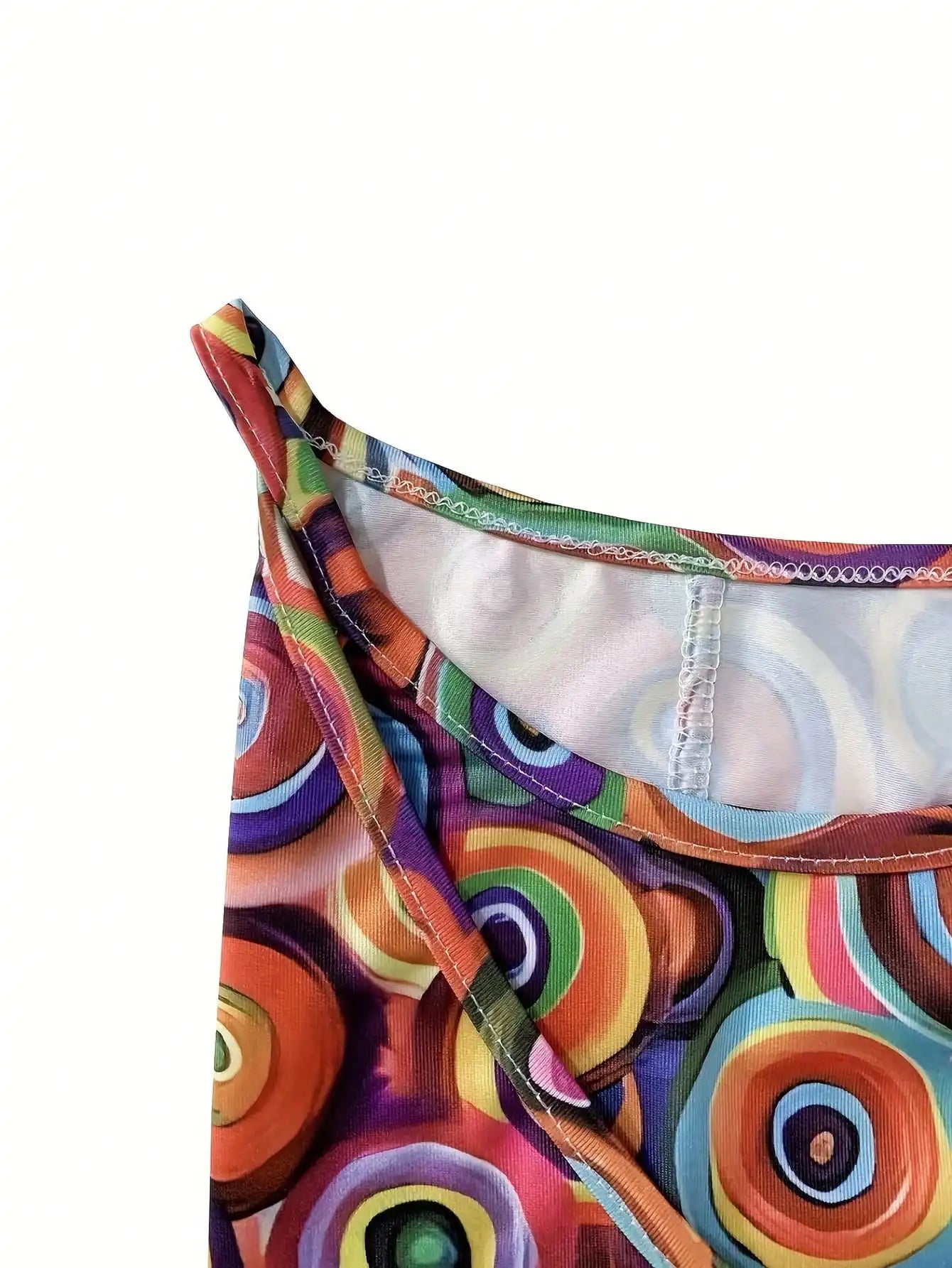 Women’s Casual Summer Dress – Circle Pattern Boho Style