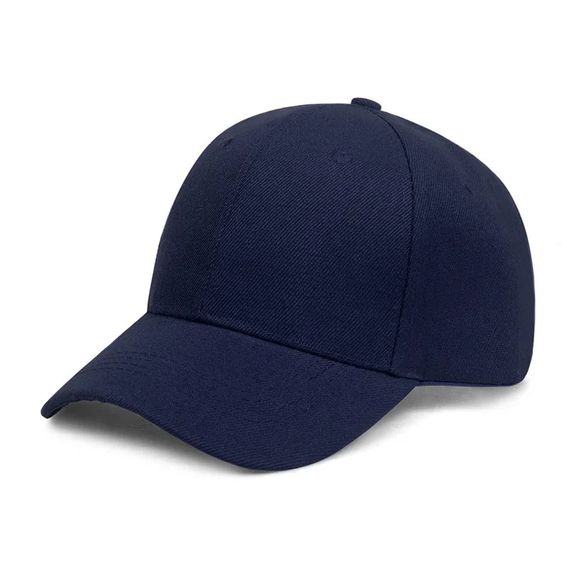 Unisex Casual Plain Baseball Cap – Adjustable Snapback Street Dad Hat