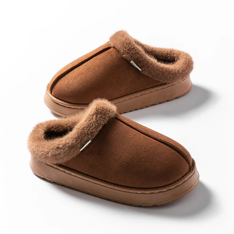 Women’s Fluffy Winter Slippers – Warm & Anti-Slip Indoor Shoes