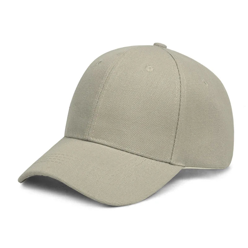 Unisex Casual Plain Baseball Cap – Adjustable Snapback Street Dad Hat