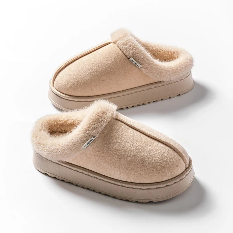 Women’s Fluffy Winter Slippers – Warm & Anti-Slip Indoor Shoes