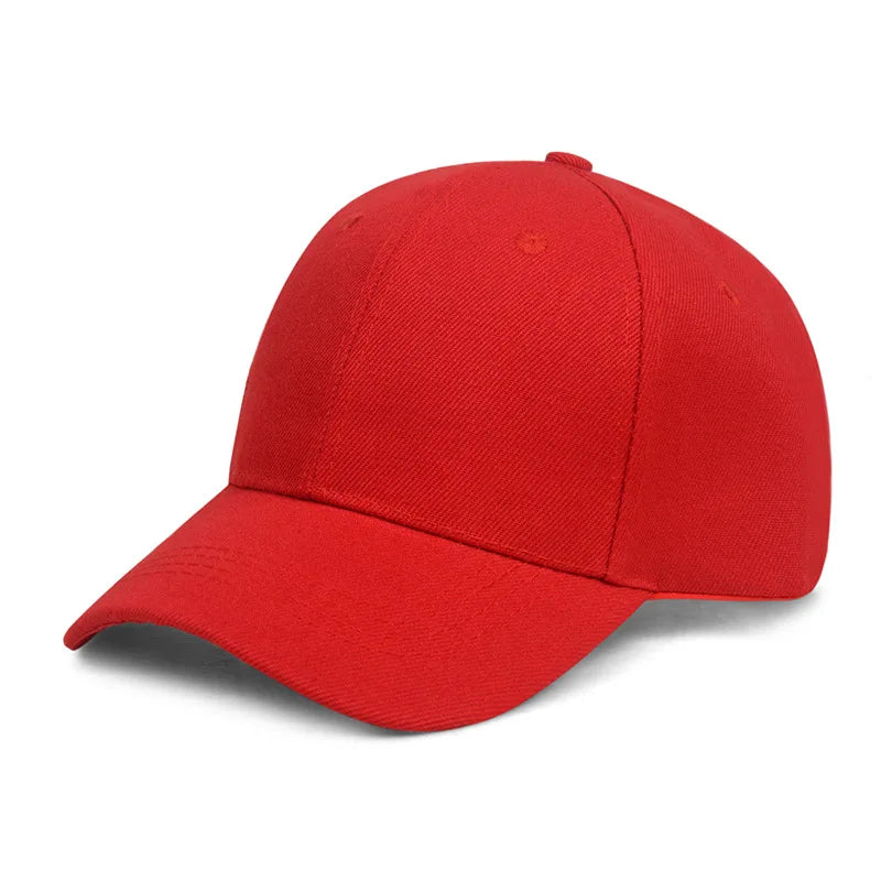 Unisex Casual Plain Baseball Cap – Adjustable Snapback Street Dad Hat