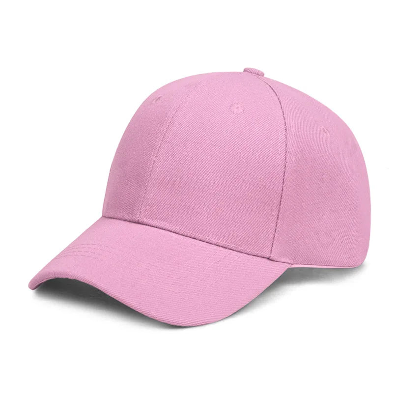 Unisex Casual Plain Baseball Cap – Adjustable Snapback Street Dad Hat