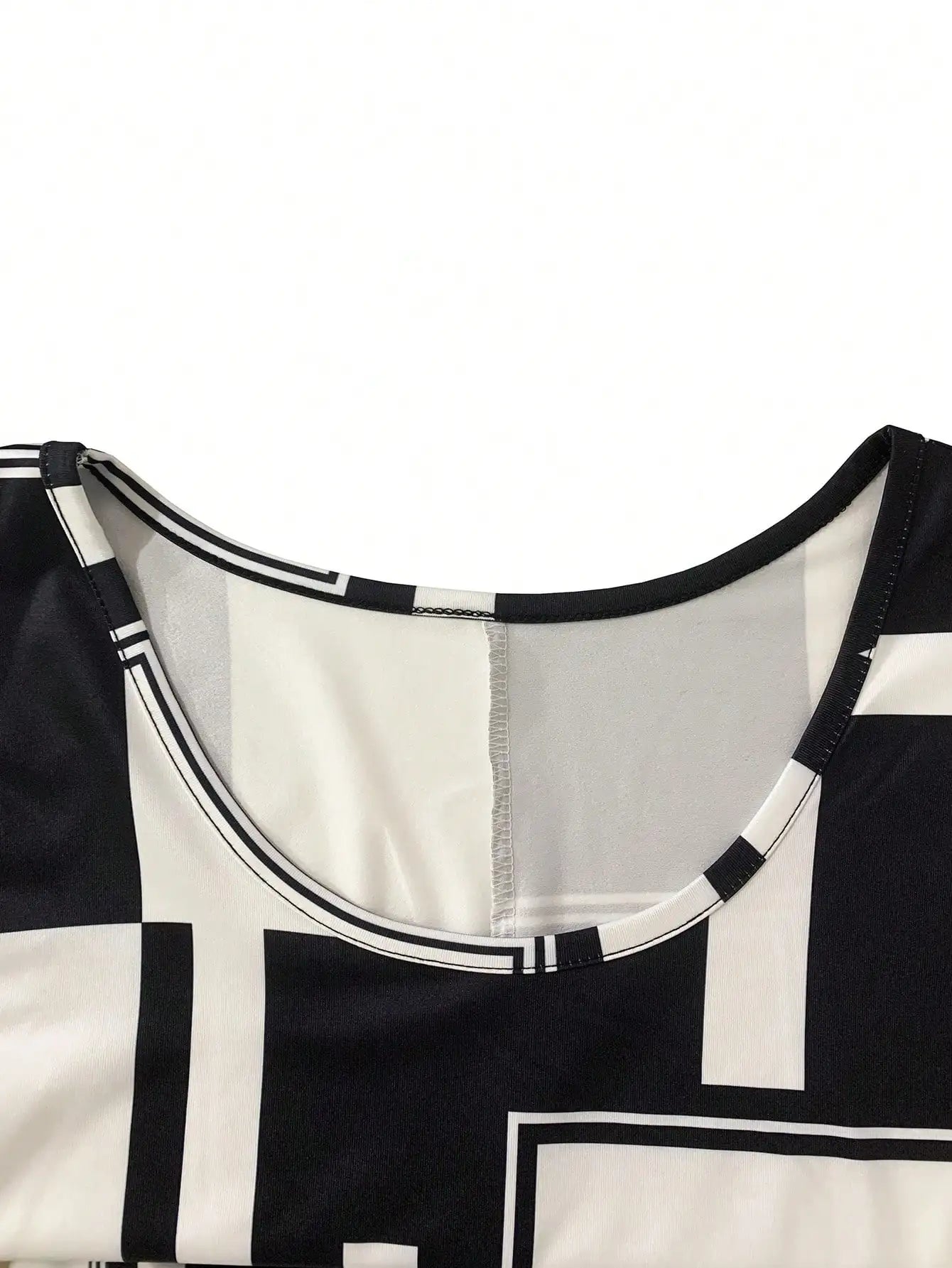 Geometric Pattern Sleeveless Dress for Women – Summer Clothes