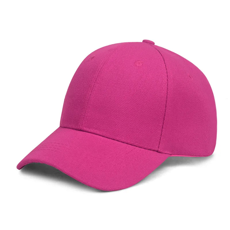Unisex Casual Plain Baseball Cap – Adjustable Snapback Street Dad Hat