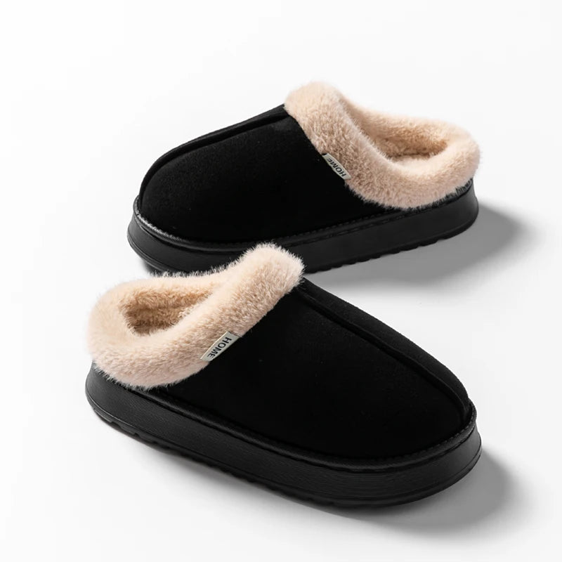 Women’s Fluffy Winter Slippers – Warm & Anti-Slip Indoor Shoes