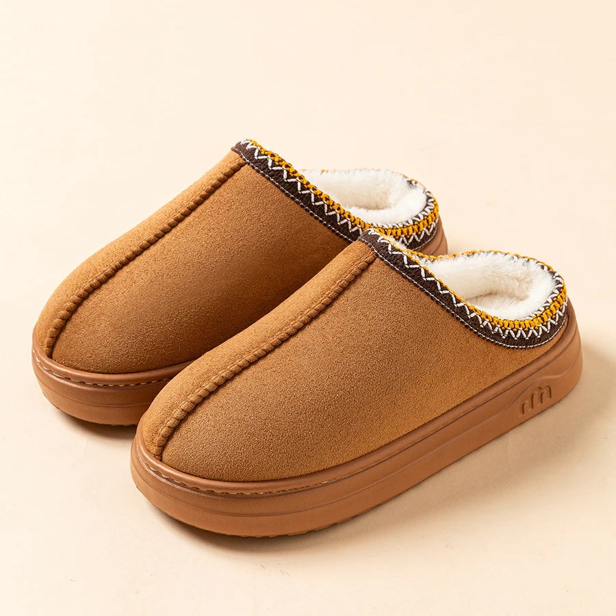 Women’s Winter Fuzzy Fur Slippers – Warm Indoor Plush Shoes