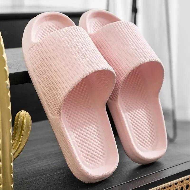 Women's Thick Platform Home Slippers – Soft Indoor Slides