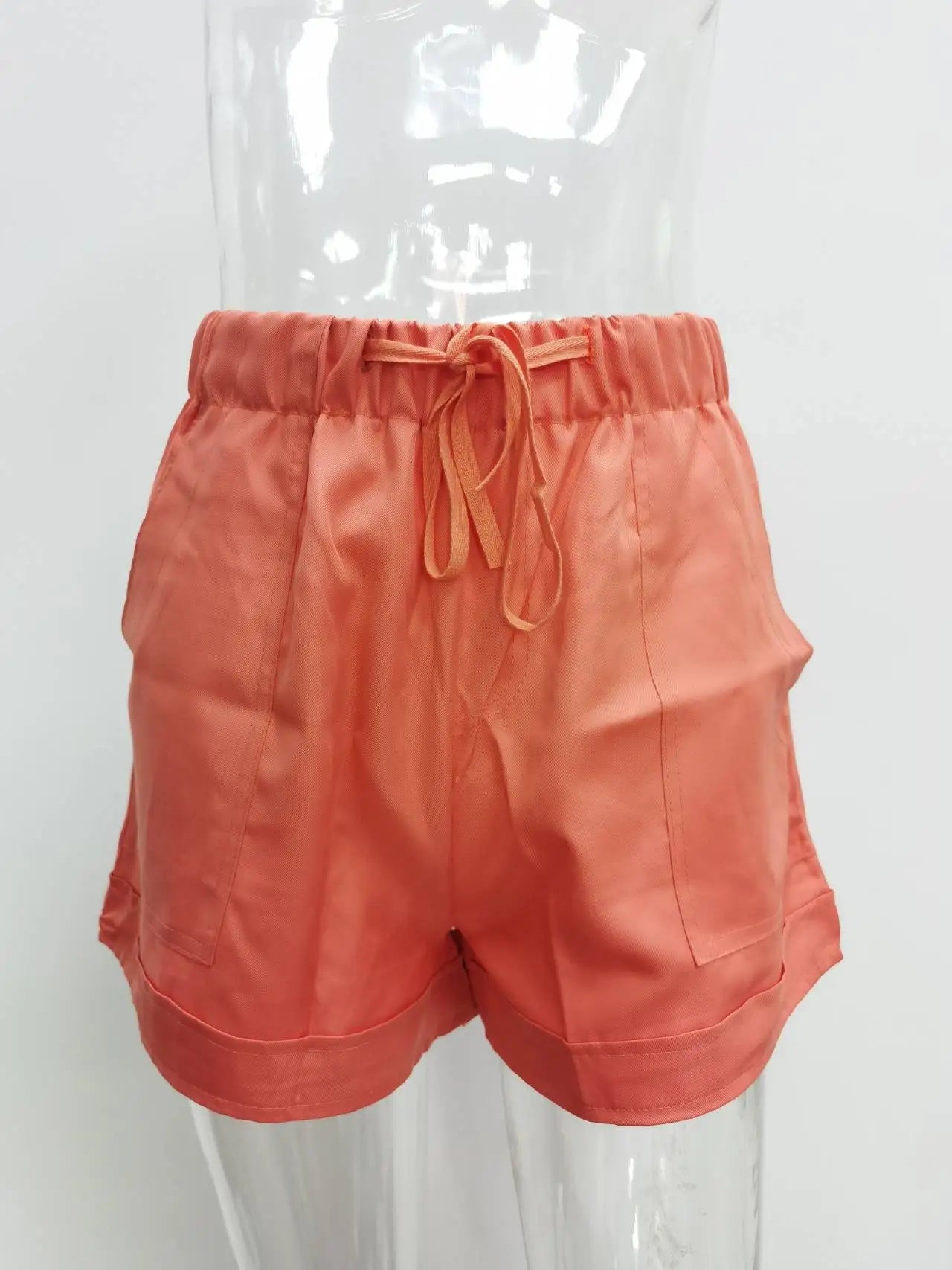 Women’s Summer High-Waist Silk Shorts – Loose Wide Leg Lace Style