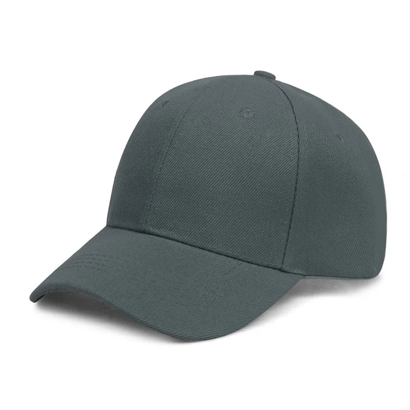 Unisex Casual Plain Baseball Cap – Adjustable Snapback Street Dad Hat