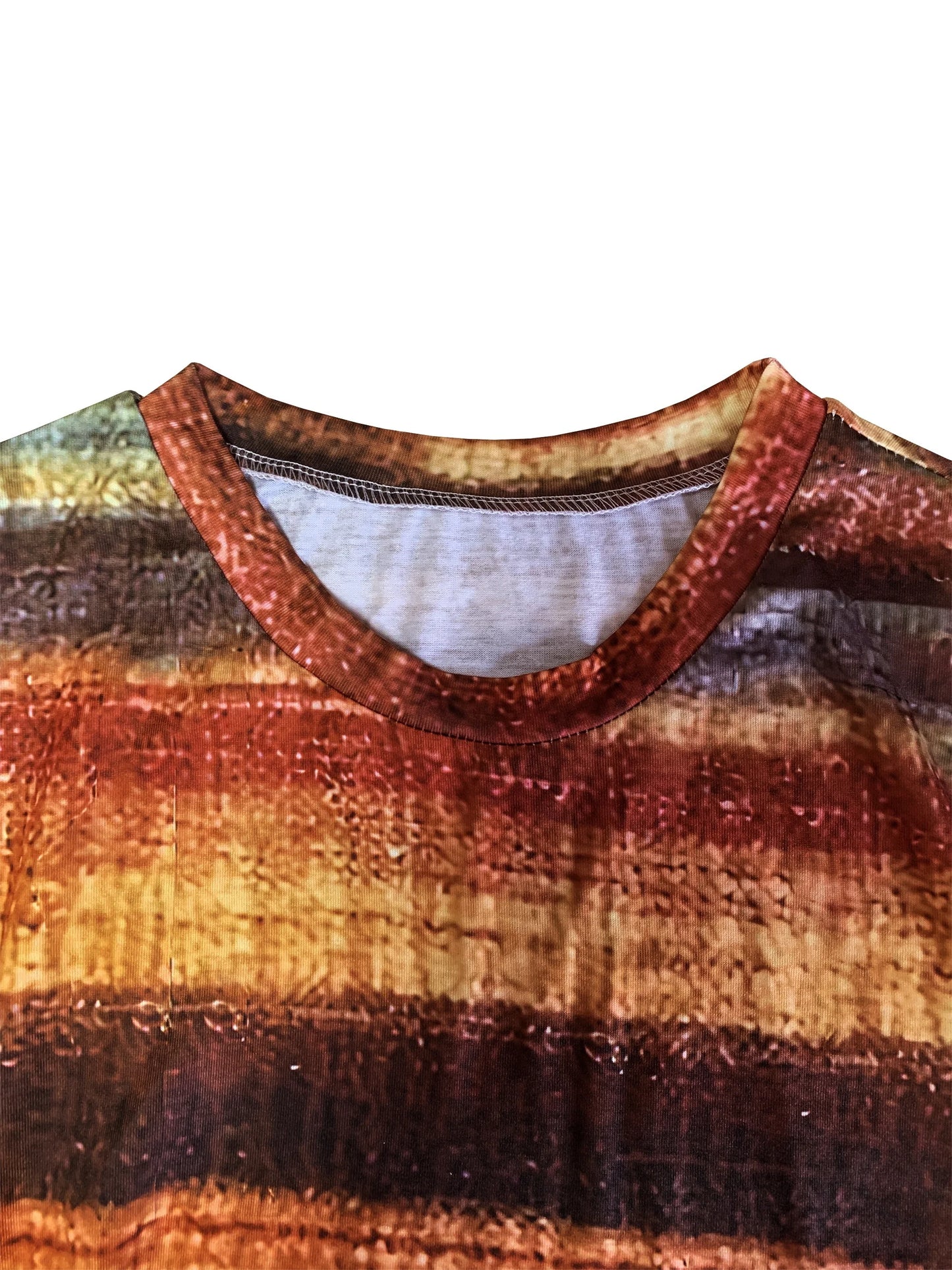 Women’s Long-Sleeve Striped T-Shirt – Autumn Casual Knit Top