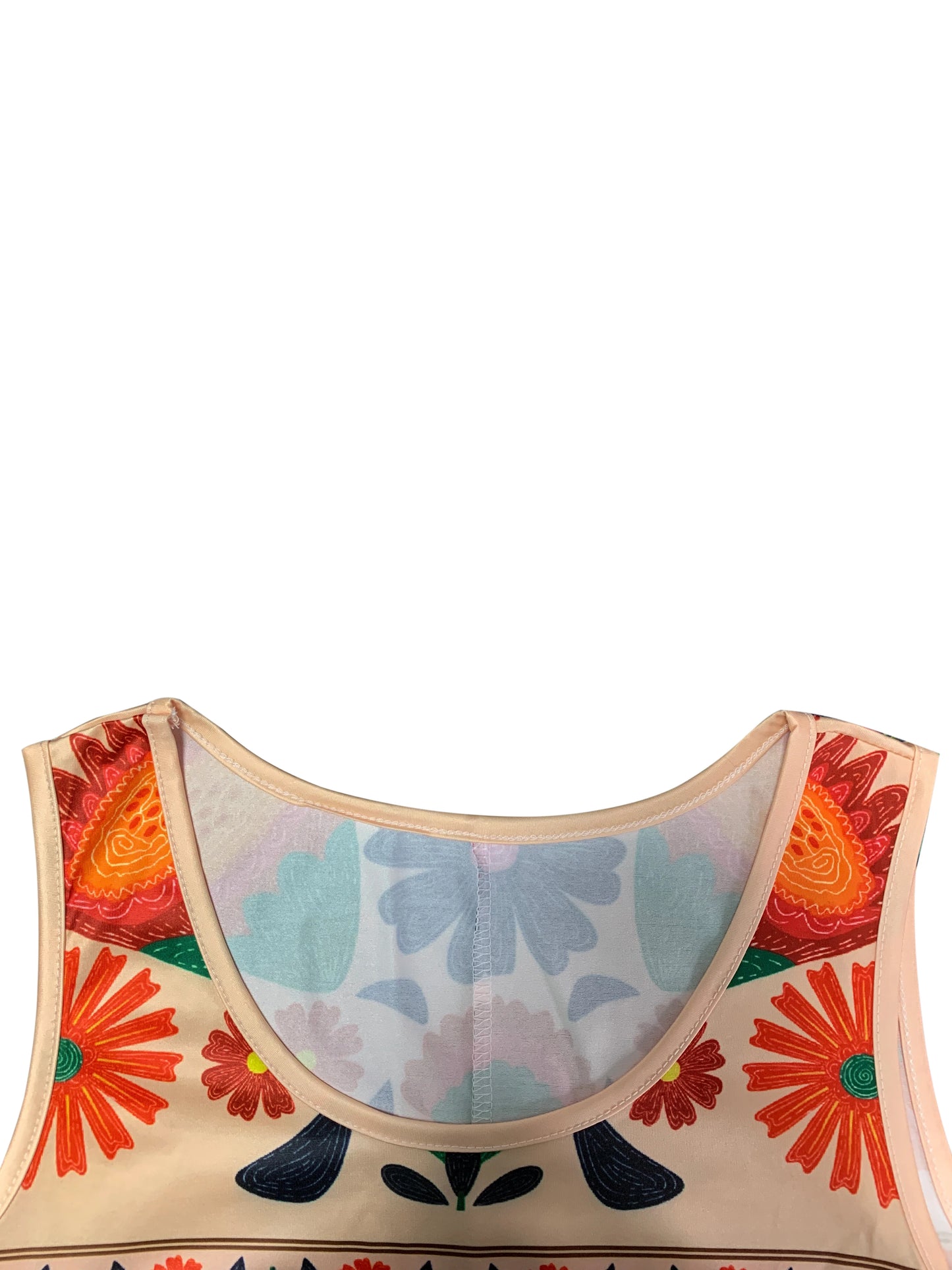 Women’s Sleeveless Boho Floral Dress – Colorful Summer Mini Dress