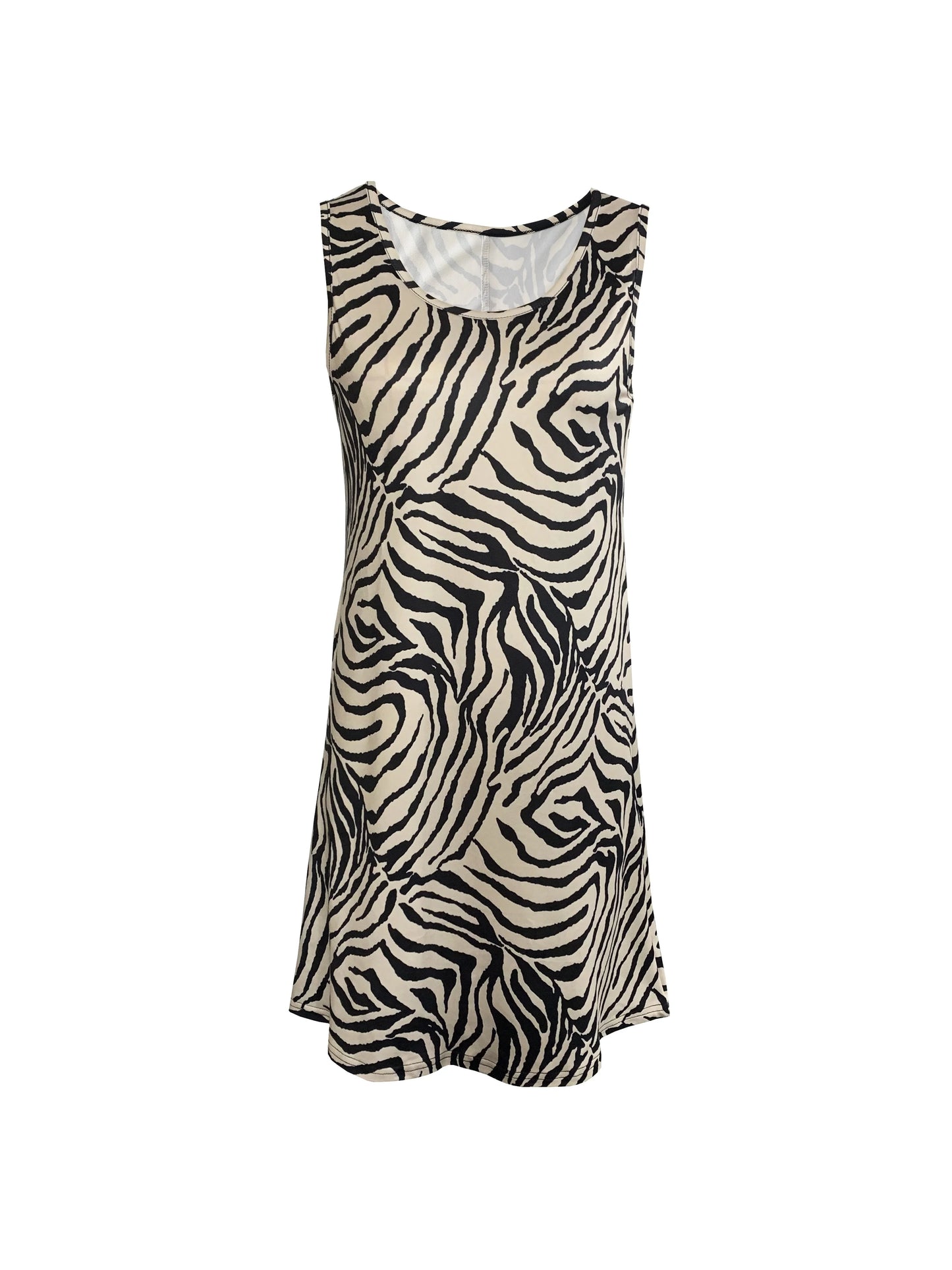 Women’s Zebra-Style Print Tank Dress