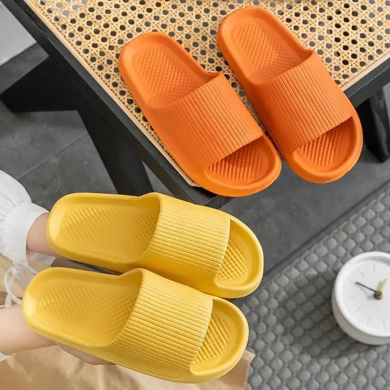 Women's Thick Platform Home Slippers – Soft Indoor Slides