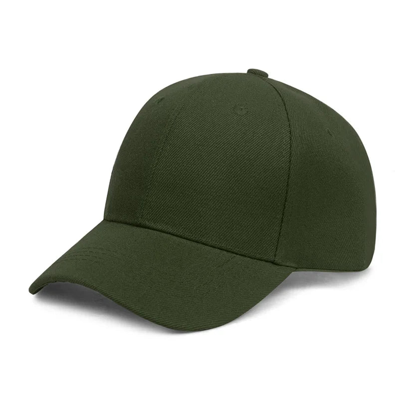 Unisex Casual Plain Baseball Cap – Adjustable Snapback Street Dad Hat