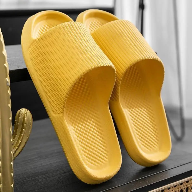 Women's Thick Platform Home Slippers – Soft Indoor Slides