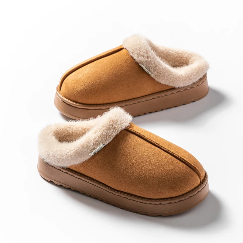 Women’s Fluffy Winter Slippers – Warm & Anti-Slip Indoor Shoes