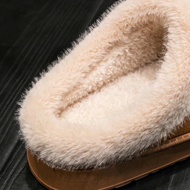 Women’s Fluffy Winter Slippers – Warm & Anti-Slip Indoor Shoes
