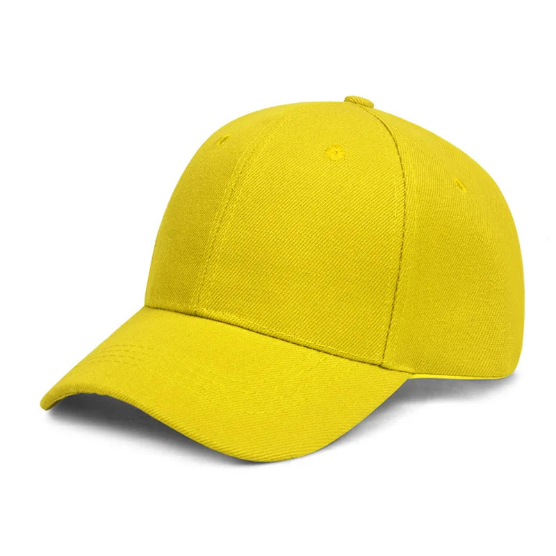 Unisex Casual Plain Baseball Cap – Adjustable Snapback Street Dad Hat
