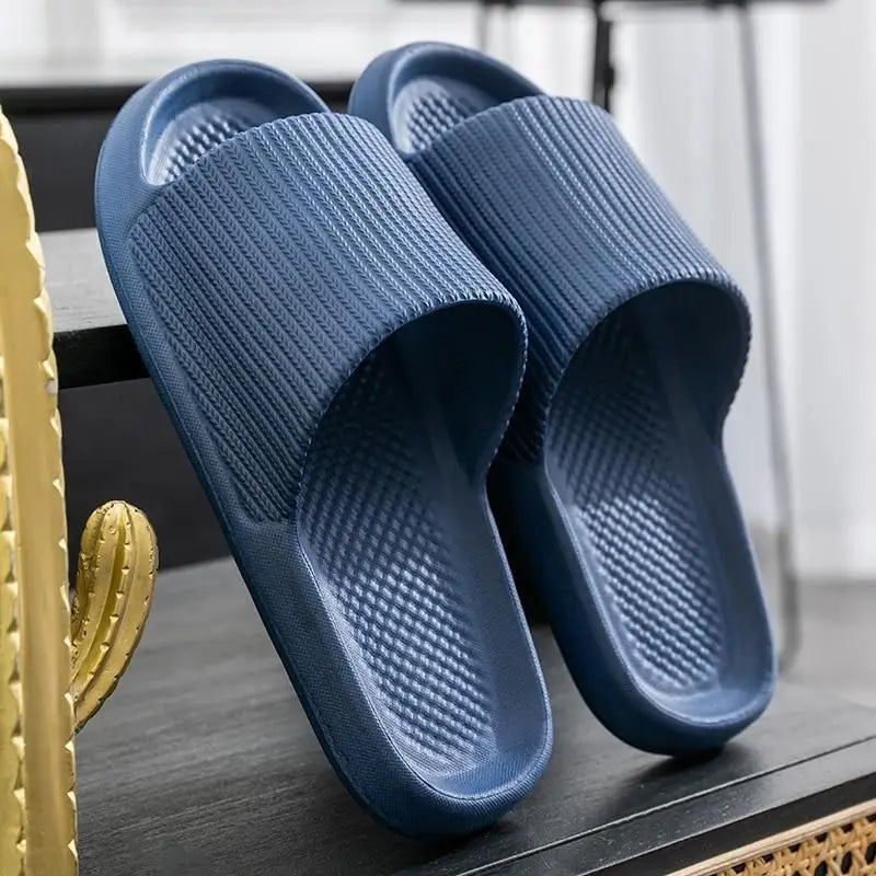 Women's Thick Platform Home Slippers – Soft Indoor Slides