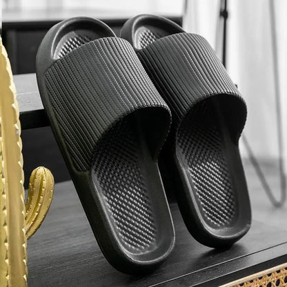 Women's Thick Platform Home Slippers – Soft Indoor Slides