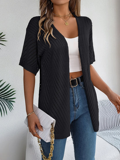 Women’s Spring/Summer Knitted Cardigan – Casual Hollow Out Sun Proof Top
