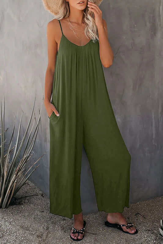 Women's Strap Jumpsuit – Summer Solid Color Casual Office Jumpsuit