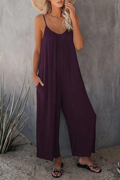 Women's Strap Jumpsuit – Summer Solid Color Casual Office Jumpsuit