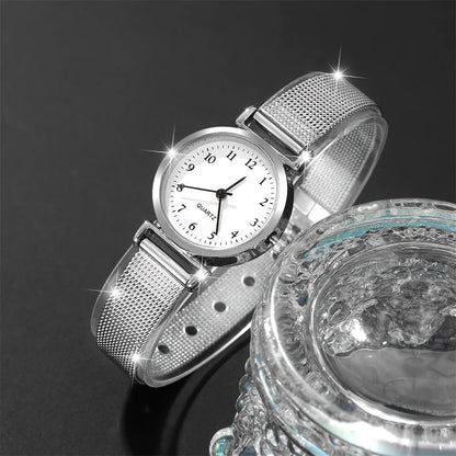 Women’s Fashion Watch & Bracelet Set – Elegant Quartz Wristwatch