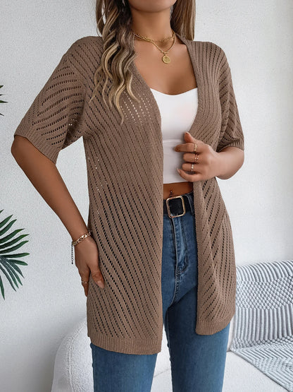 Women’s Spring/Summer Knitted Cardigan – Casual Hollow Out Sun Proof Top