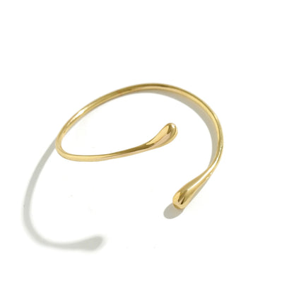 Simple Vintage Water Drop Open Cuff Bangles – Geometric Goth Arm Bracelet