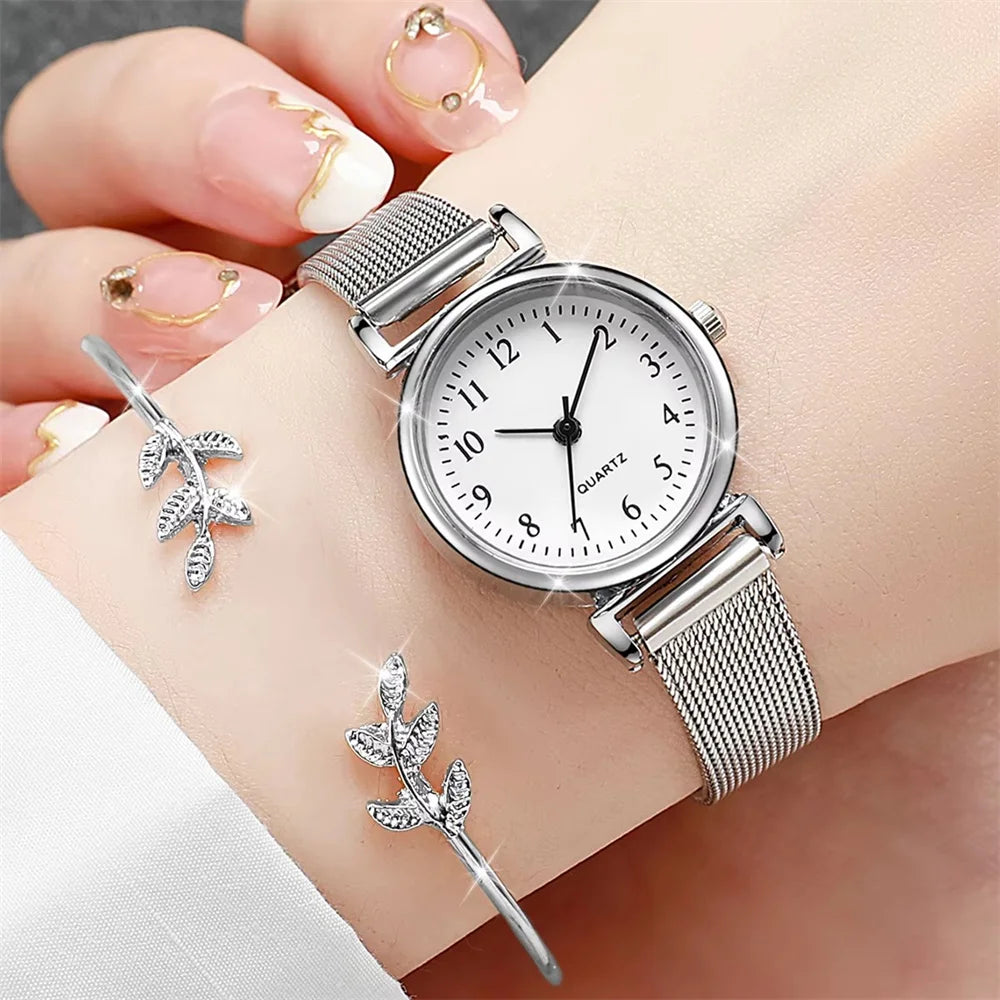 Women’s Fashion Watch & Bracelet Set – Elegant Quartz Wristwatch