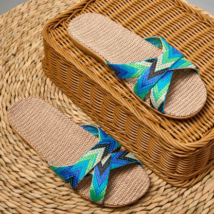 Women’s Lightweight Linen Slippers – Casual & Indoor Home Flat Shoes