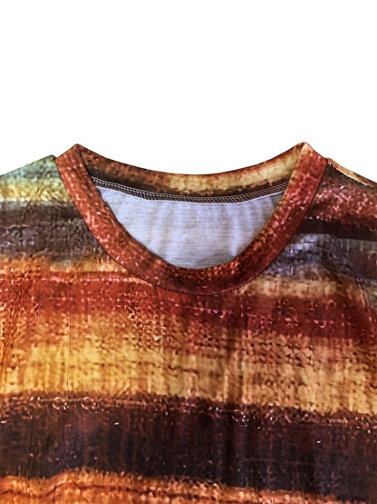 Women’s Long-Sleeve Striped T-Shirt – Autumn Casual Knit Top