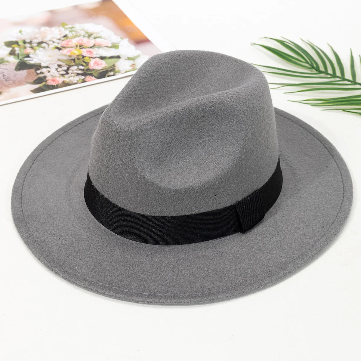 Autumn & Winter Unisex Large Brimmed Hat – Woolen Jazz / English Top Hat