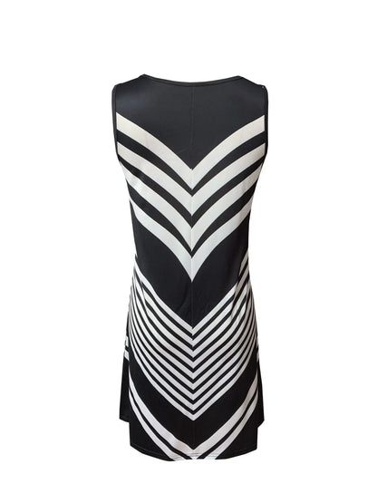 Geometric Print A-Line Summer Dress for Women