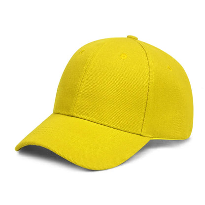 Unisex Casual Plain Baseball Cap – Adjustable Snapback Street Dad Hat