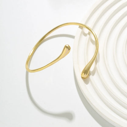 Simple Vintage Water Drop Open Cuff Bangles – Geometric Goth Arm Bracelet
