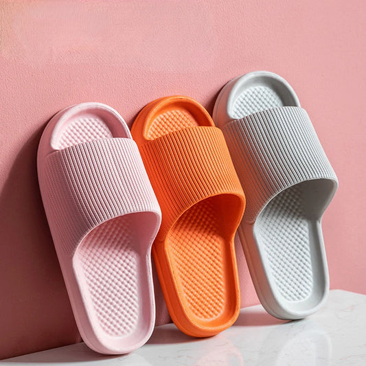 Women's Thick Platform Home Slippers – Soft Indoor Slides